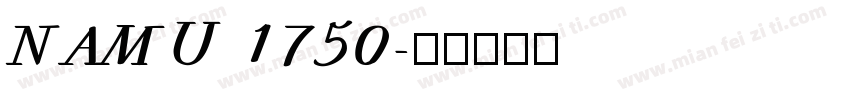 NAMU 1750字体转换